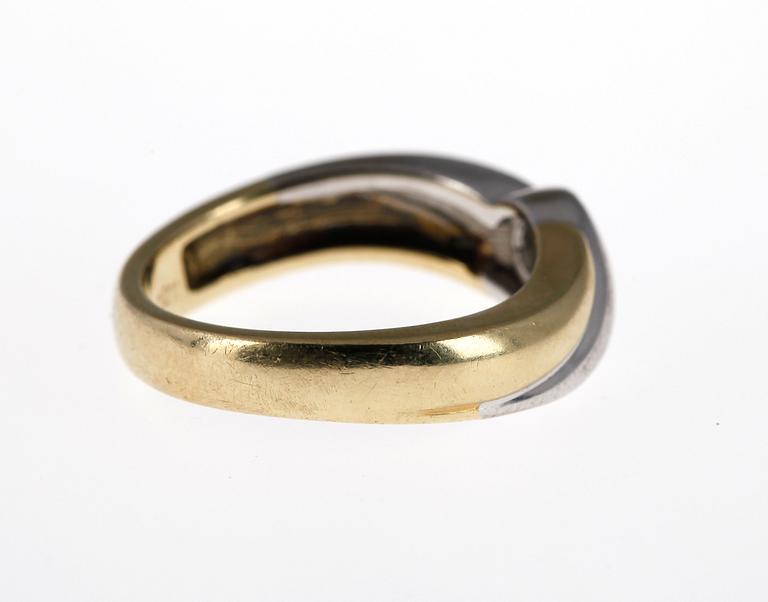 RING, 14k guld och vitguld med briljantslipad diamant, 0.22 ct.