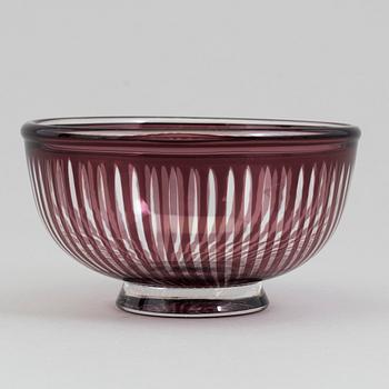 A glas bowl by EDWARD HALD, signed.