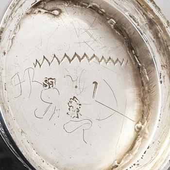 A Swedish 18th century parcel-gilt silver beaker, marks of Lorens Stabeus, Stockholm 1747.