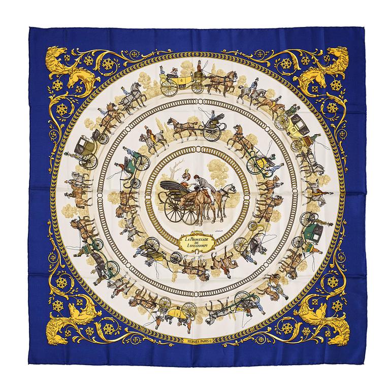 Hermès, scarf, “La Promenade de Longchamps”.