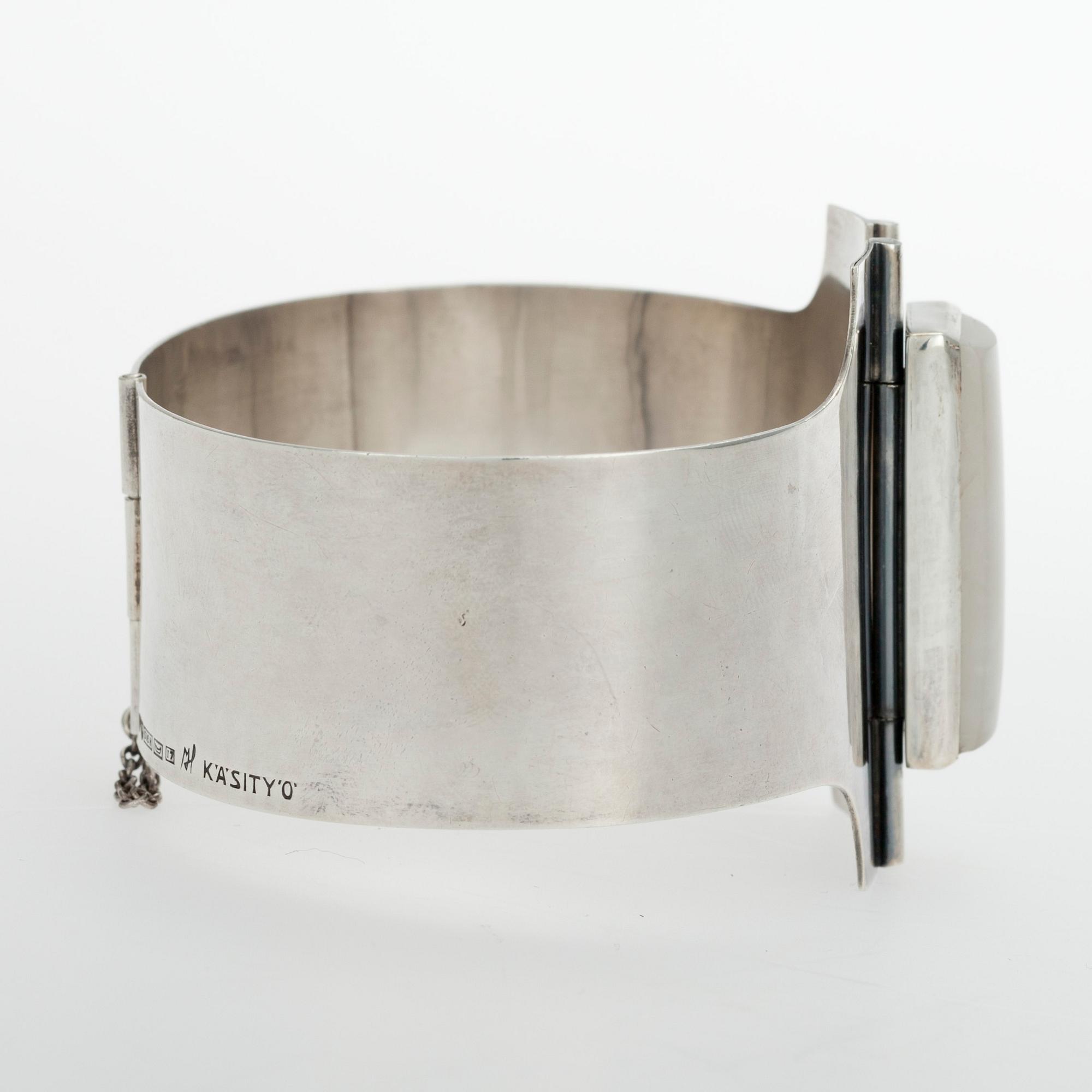 Mauno Honkanen, BRACELET, silver, snow quartz, Mauno Honkanen, Tillander 1962.