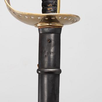 Sabre, Swedish, m/1893 for the cavalry. G.E. Svalling, Eskilstuna, with scabbard.