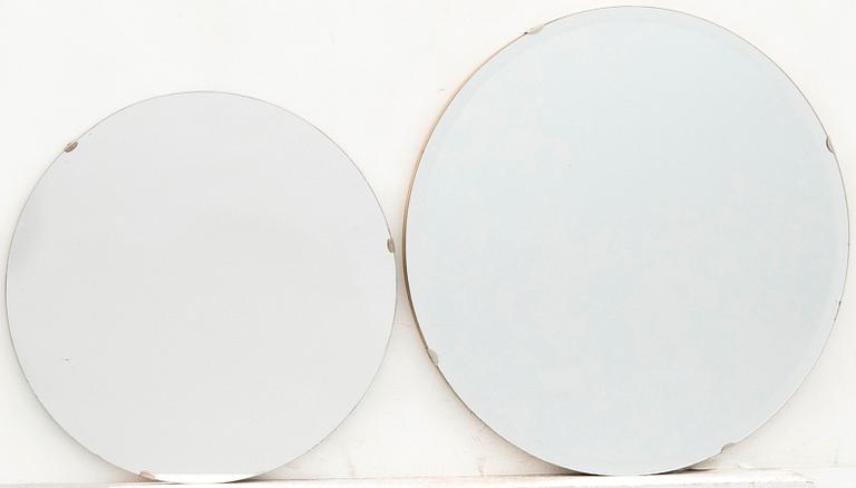 Mirrors, 2 pcs, 1930/40s Functionalism.