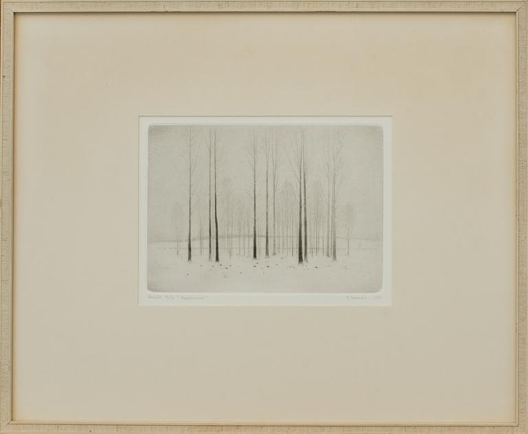 GUNNAR NORRMAN, torrnål, numrerad 11/15 samt signerad samt daterad 1959.