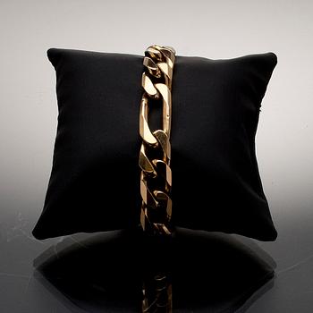 ARMBAND, guld 14 K, Italien, finska kontrollstämplar. Vikt 74 g.