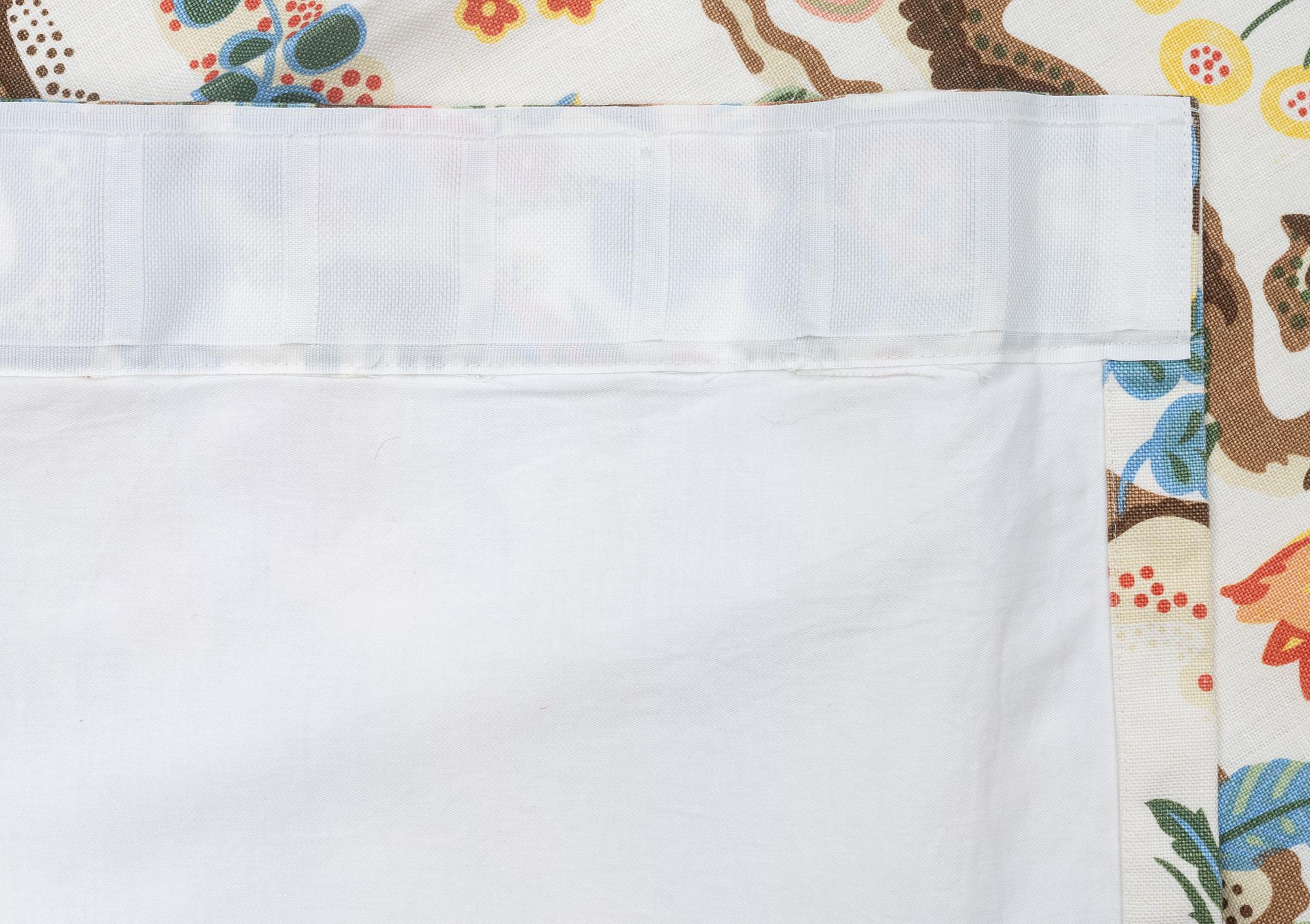 Josef Frank, curtains, a pair, "Primavera", Svenskt Tenn.