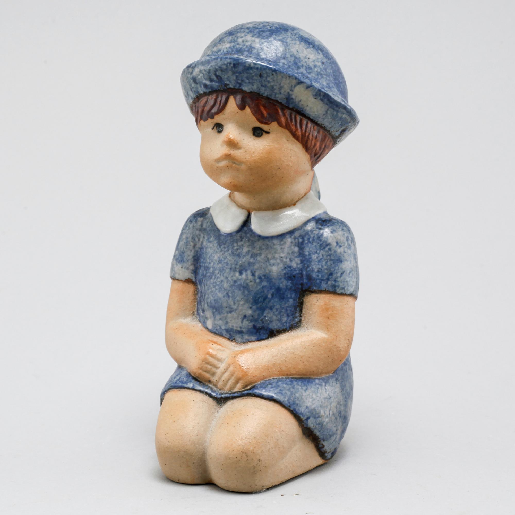 LISA LARSON, three stoneware figurines for Gustavsberg, second half of the 20th century.