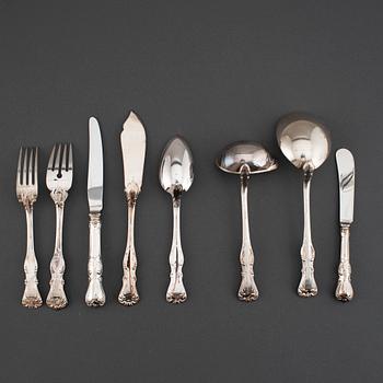 GAB, a 'Prins Albert' part silver cutlety, Stockholm, 1970/80s (53 pieces).