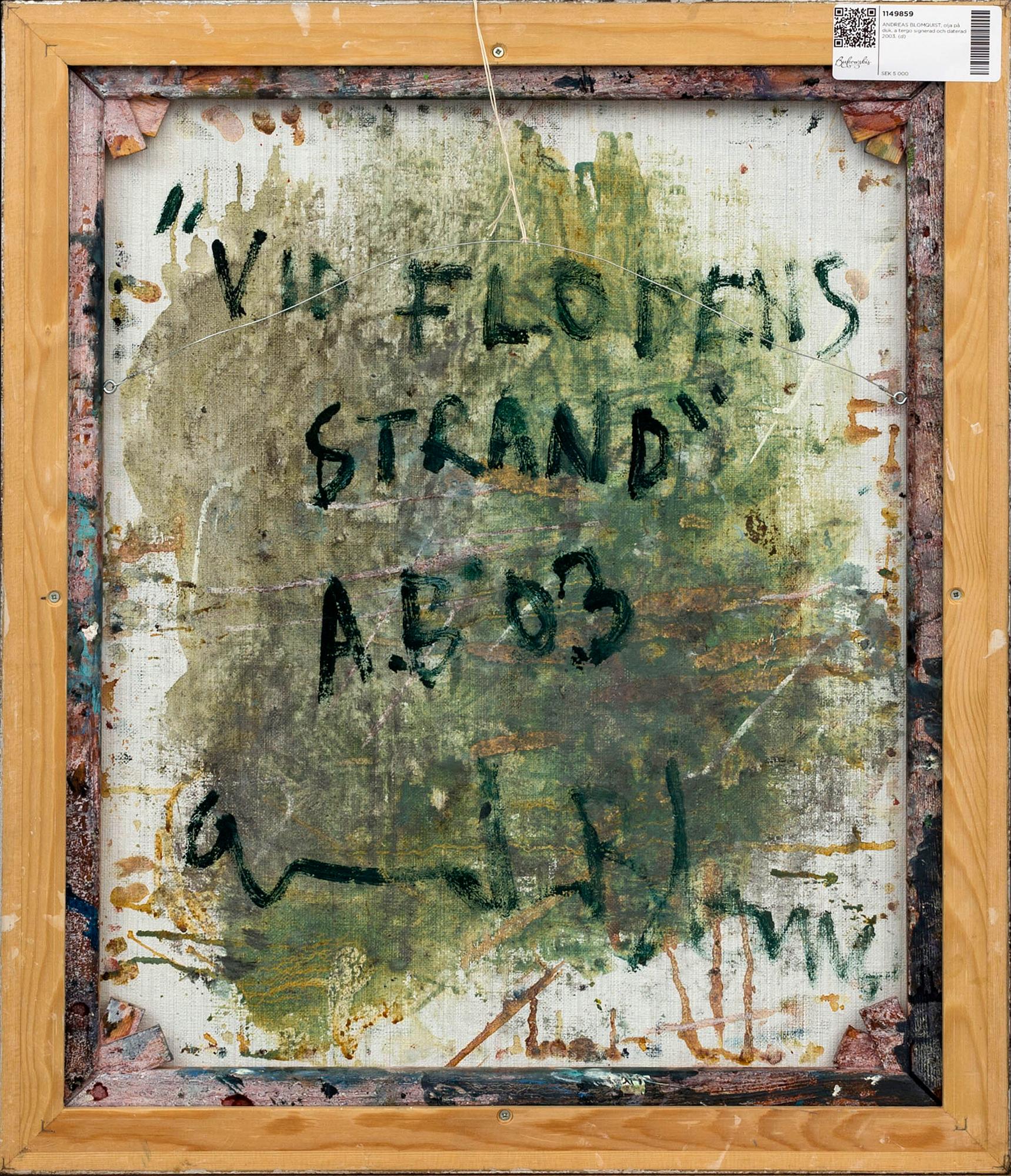 ANDREAS BLOMQUIST, oil on canvas, signed verso and dated 2003.