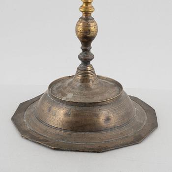 A Baroque-style floor candle stick, around 1900.