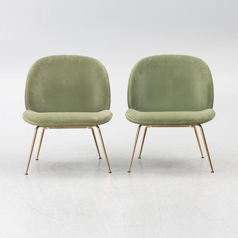 GamFratesi, a pair of 'Beetle Lounge Chairs', Gubi, Denmark.