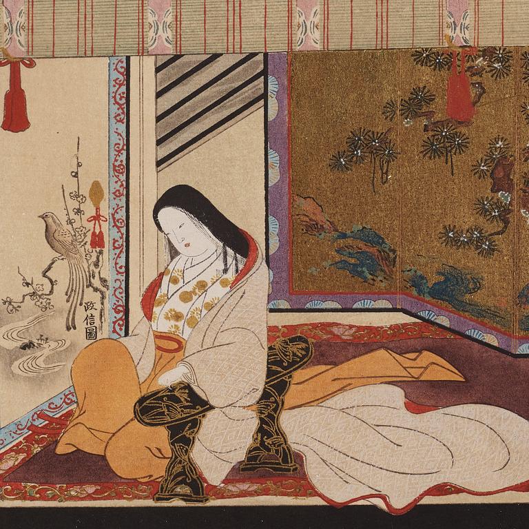 OKÄND KONSTNÄR, blandteknik. Japan, omkring 1900.