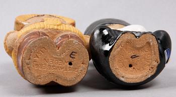 FIGURINER, 2 st, stengods, Lisa Larson, Gustavsberg.