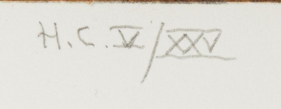 Ernst Billgren, färglitografi, signerad HC V/XXV.