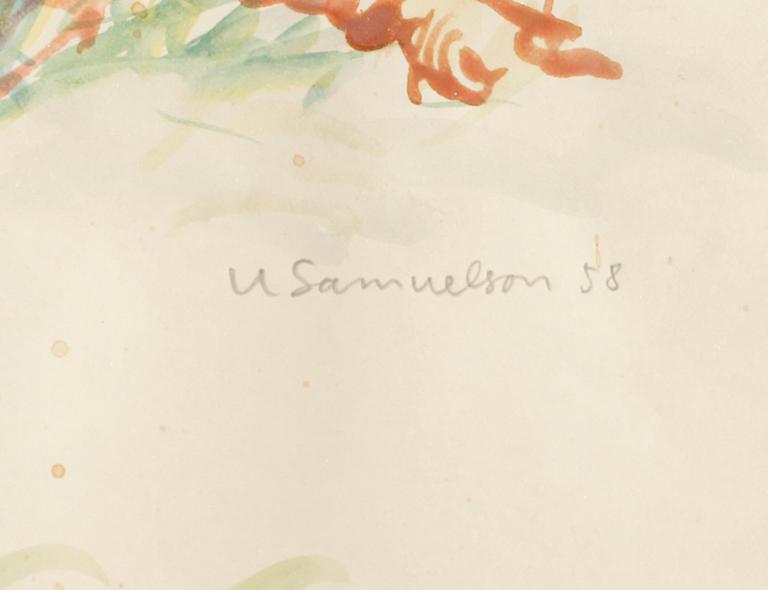 ULRIK SAMUELSSON, akvarell, signerad och daterad -58.