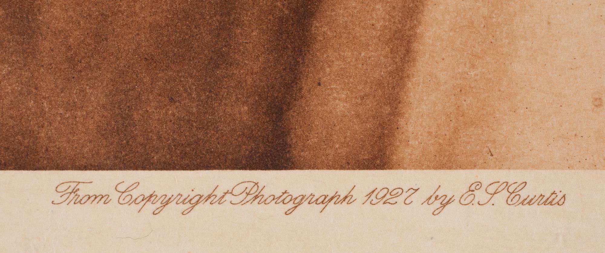 EDWARD S CURTIS, fotogravyr, 1927.