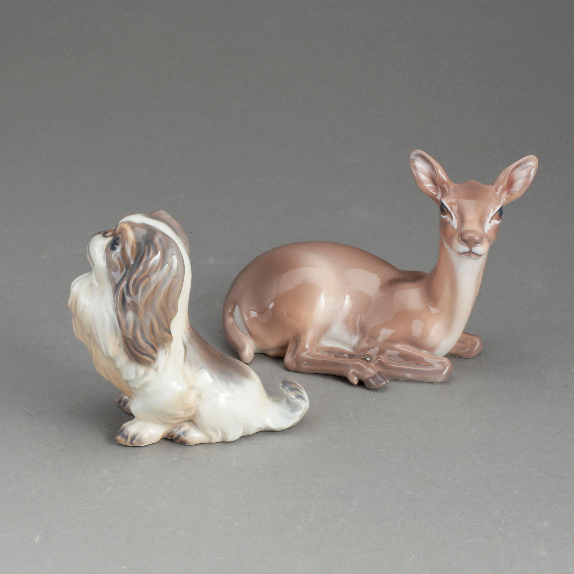 FIGURINER, 2 st, porslin, Dahl Jensen.