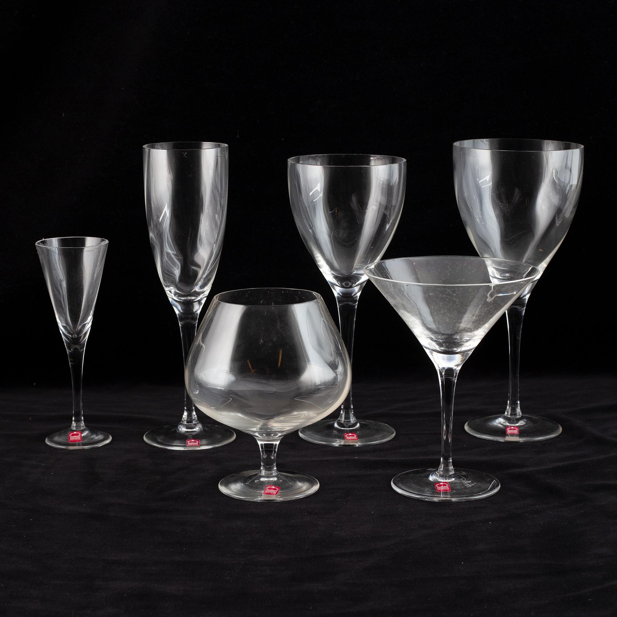 Glasservis, 94 delar. Märkt Christineholm, Bohemian Chrystal.