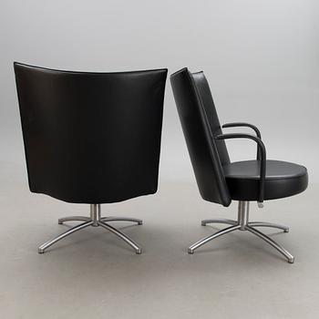 FOERSOM AND HIORT-LORENZEN, a pair of 'Partner/EJ-80B' armchairs for Erik Jørgensen, Denmark. Designed 1992.