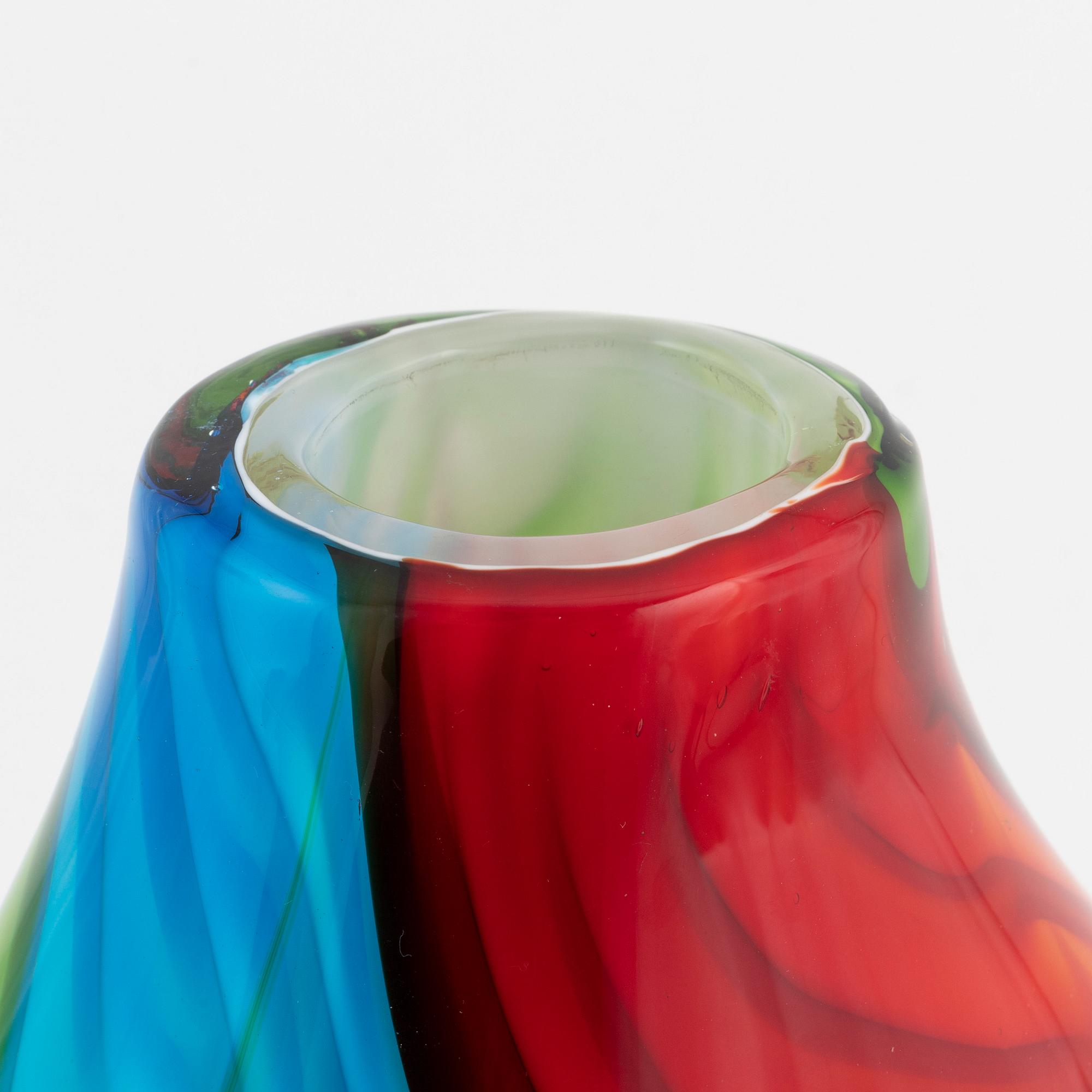 A Millefiori glass vase, probably Murano, Italy.