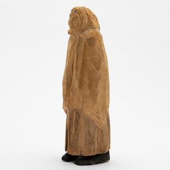 Axel Petersson Döderhultarn, figure, Old Woman, from "Auction".