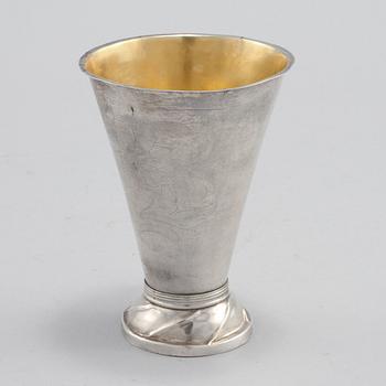 BÄGARE, silver, Lars Löfgren (1797-1853), Hudiksvall, vikt 63 g.