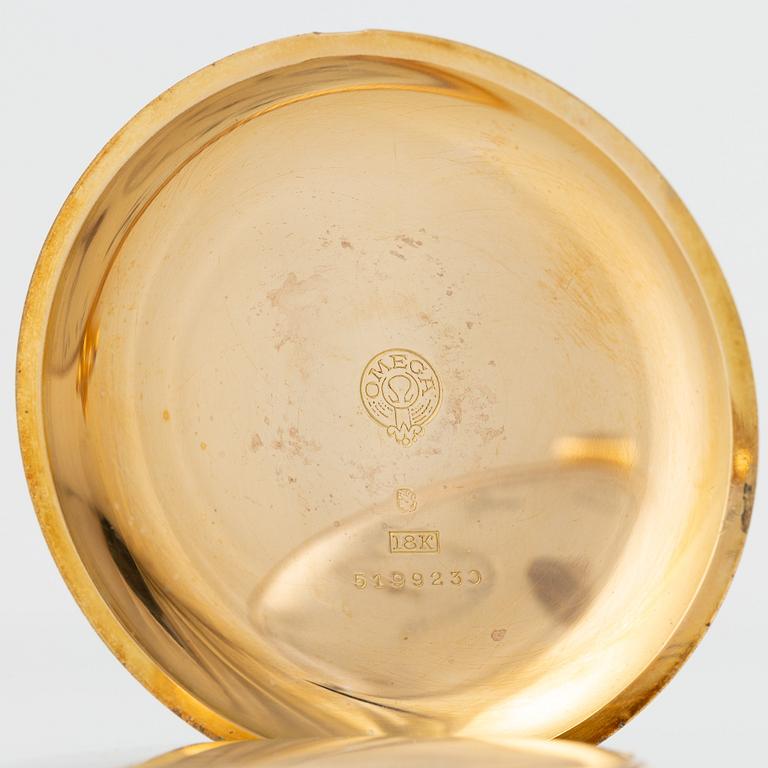 Omega, pocket watch, hunter, 53.5 mm.