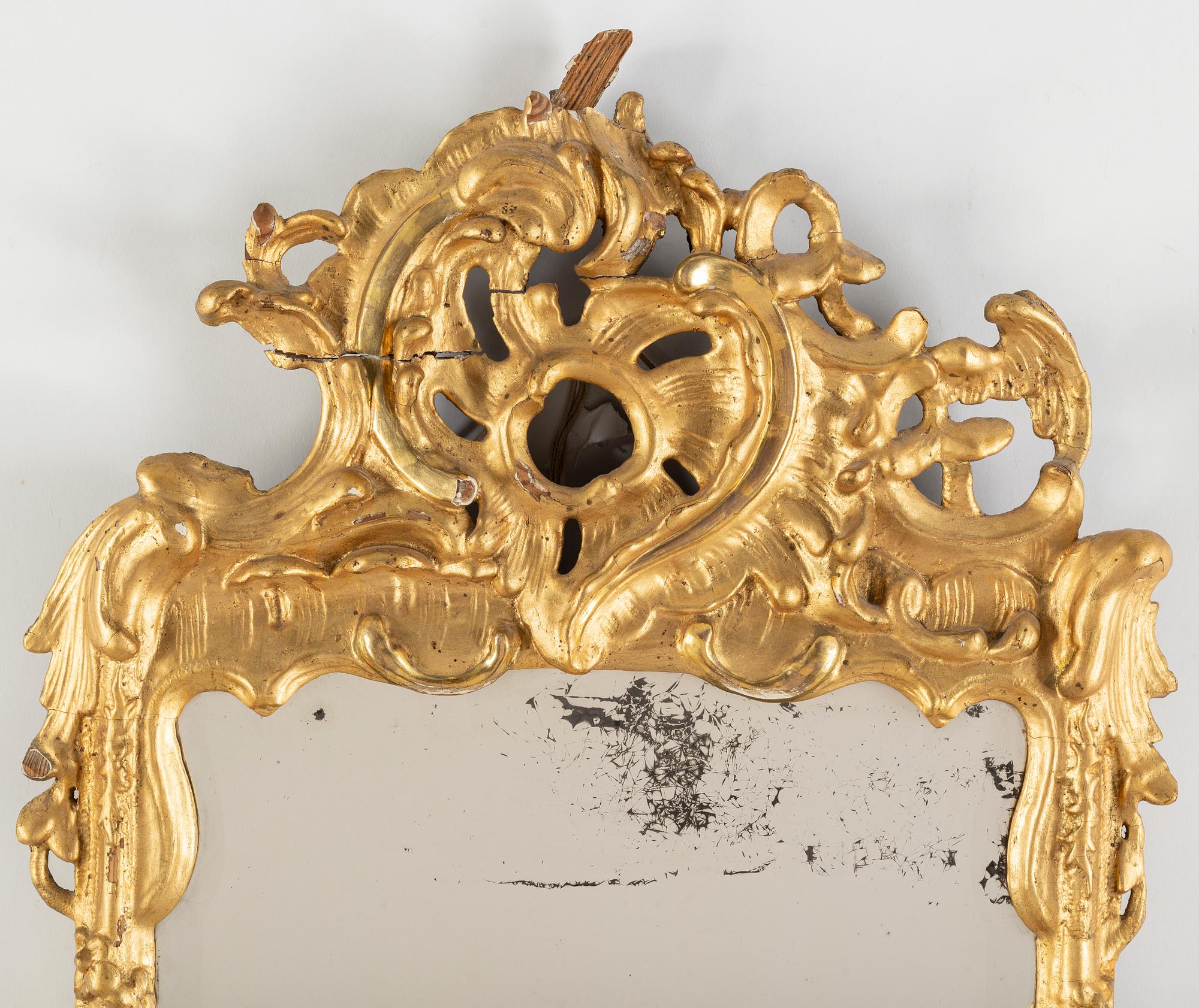 A presumably German Rococo mirror.