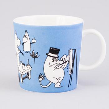 MOOMIN-MUG, porcelain, 'Mug blue', Moomin Characters, Arabia 1990-1996.