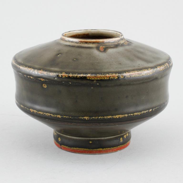 Unique stoneware vase by CARL-HARRY STÅLHANE, Rörstrand, signed and dated -57.