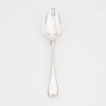 A Swedish silver basting spoon, mark of CO Nyman, Köping 1836.