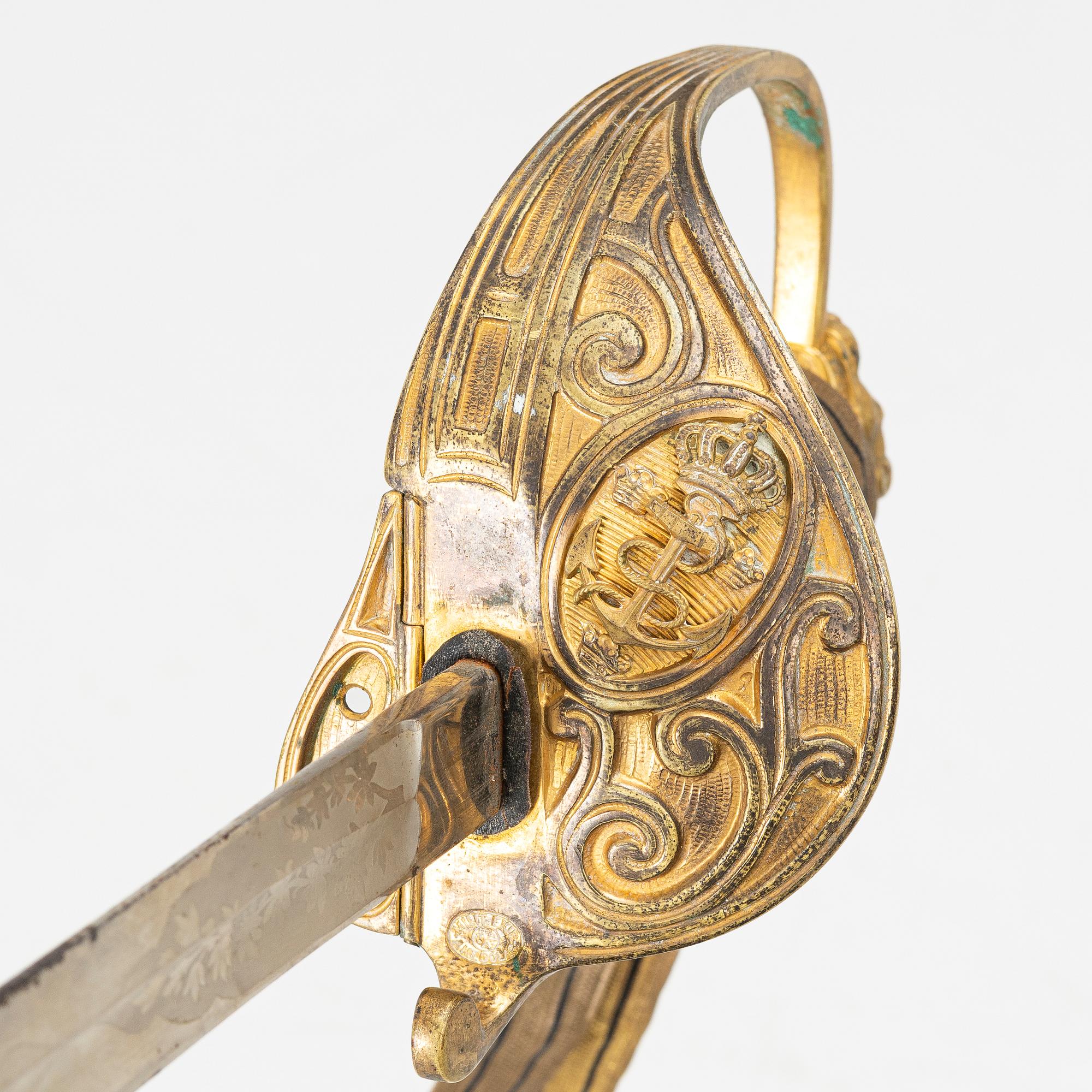 Sabel, svensk, m/1878 för sjöofficer.