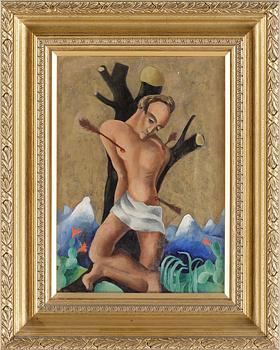 BRITA NORDENCREUTZ, olja på pannå. Ej sign.