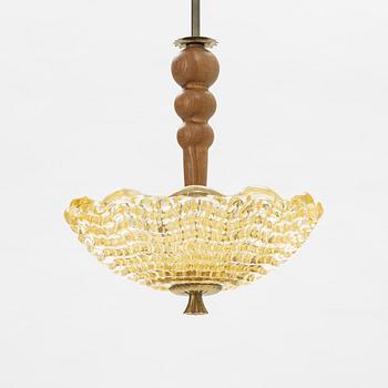 A Swedish Modern ceiling light, Orrefors, 1940's/50's.