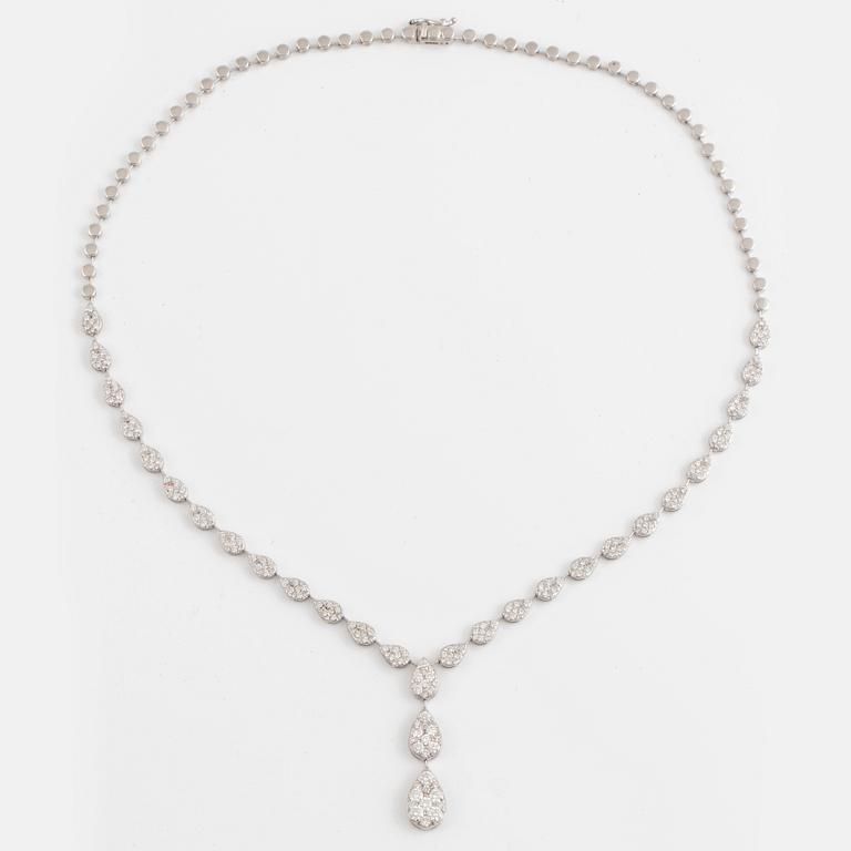 Brilliant-cut diamond necklace, 3,05 ct.