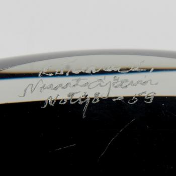SKÅL, glas, "Videblad" signerad K. Franck, Nuutajärvi Notsjö -59.