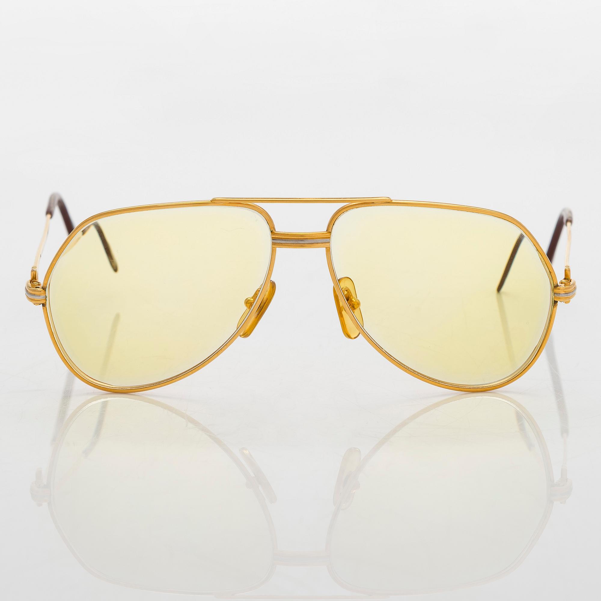 Cartier, 1980s 'Vendôme Louis' sunglasses.