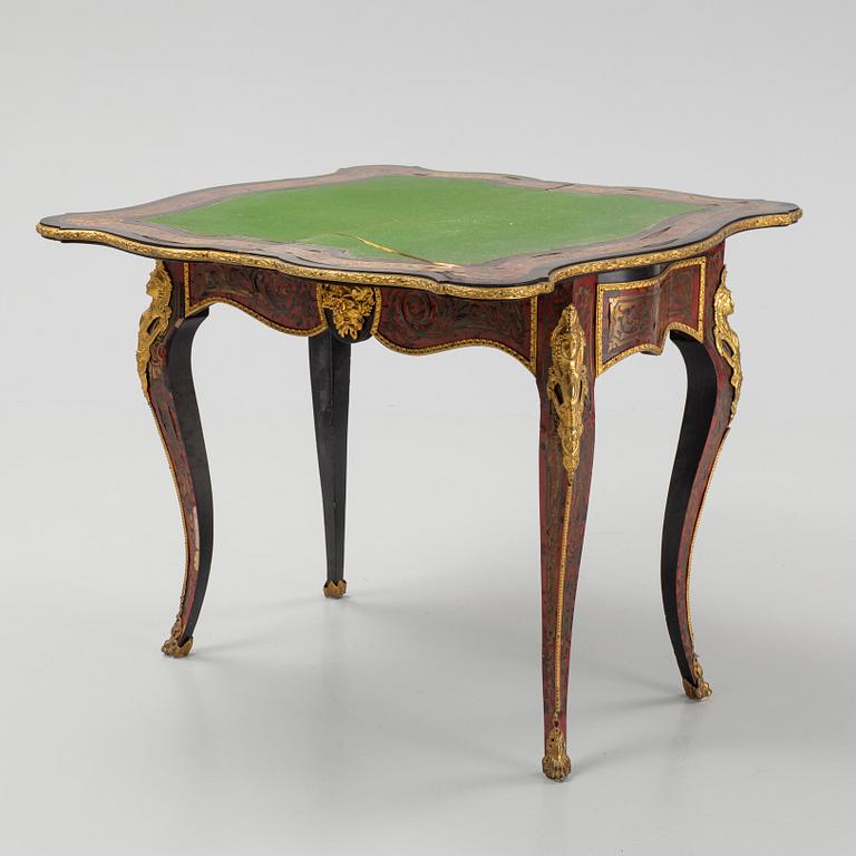 A Boulle style card table, end of the 19th Century.