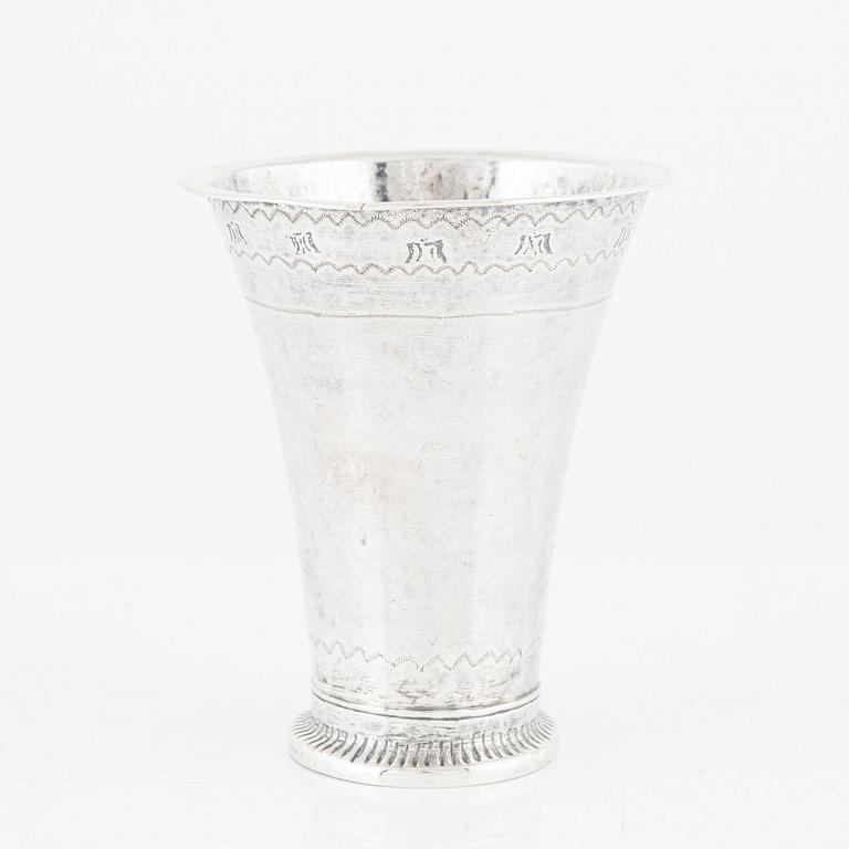 A Swedish Silver Beaker, mark of Per Schotte, Vadstena 1769.