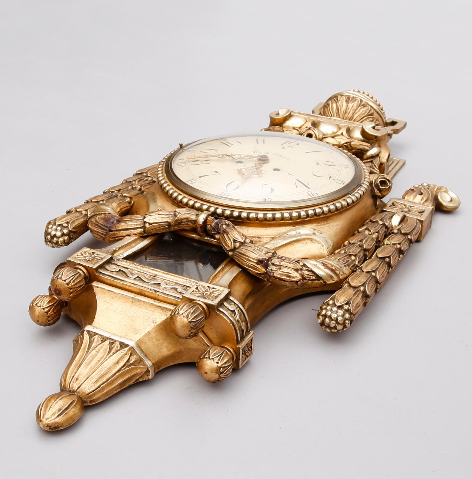VÄGGPENDYL, gustaviansk stil, 1900-talets första hälft.
