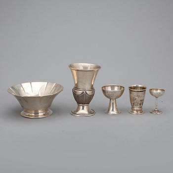 PARTI SILVER, 16 delar, bl.a. GAB, 1924. Vikt ca 430 gram.