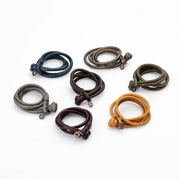 Ole Lynggaard, Leather bracelets, 7, for “Sweet Drops”, designed by Charlotte Lynggaard.