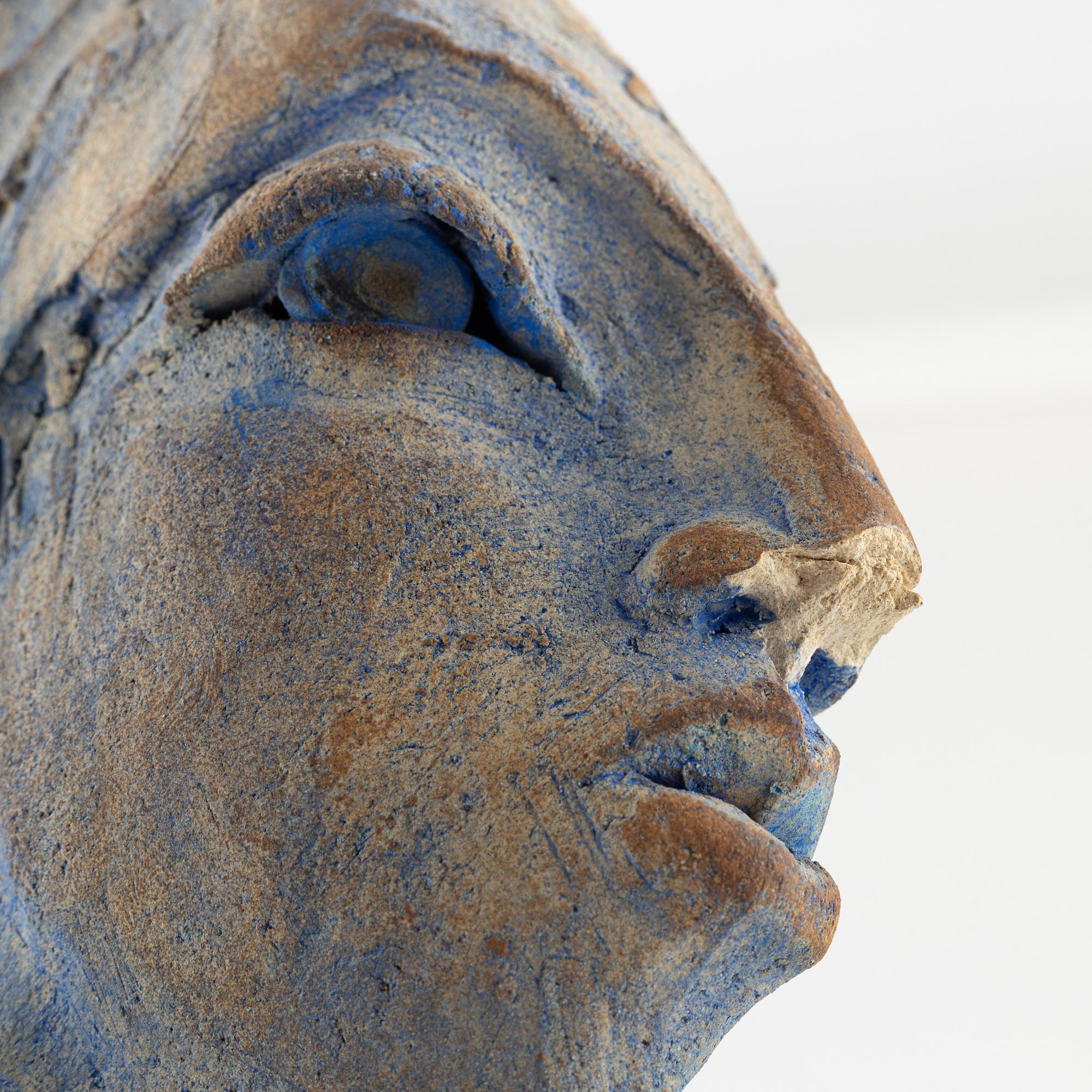 Yvonne Nimar, a group of three ceramic sculptures, signed.