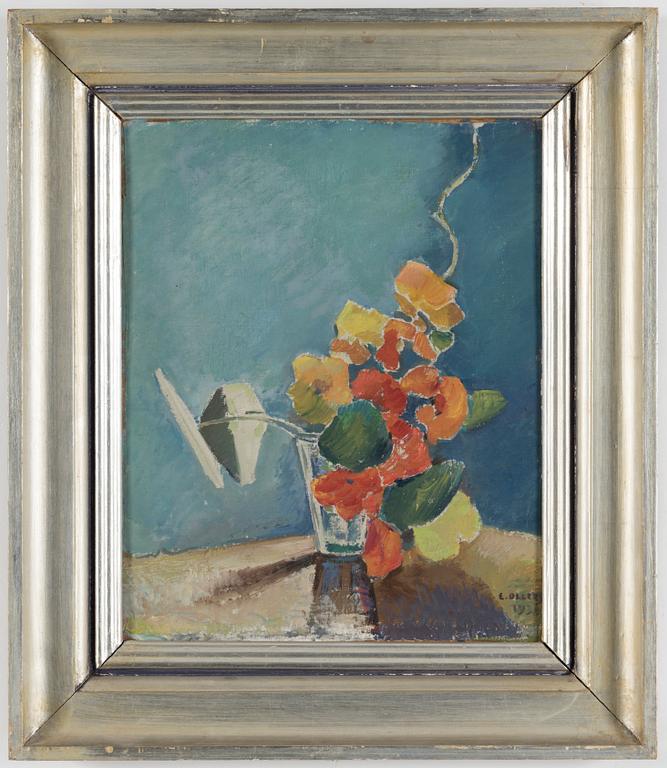 EDVIN OLLERS, oil on panel, signed and dated 1930.