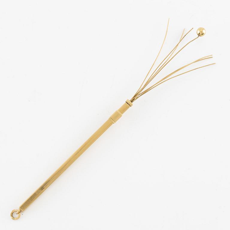 Champagne whisk, 18K gold.