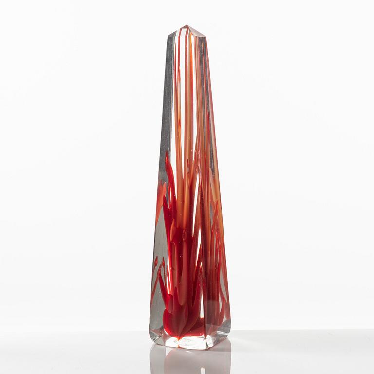 Fulvio Bianconi, a glass obelisk, Venini, Murano, Italy.