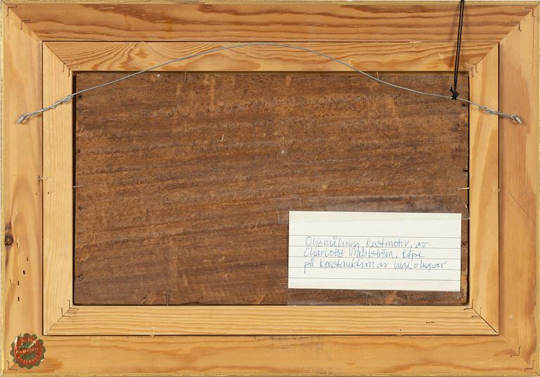 Charlotte Wahlström, oil on panel, signed and dated 1900.