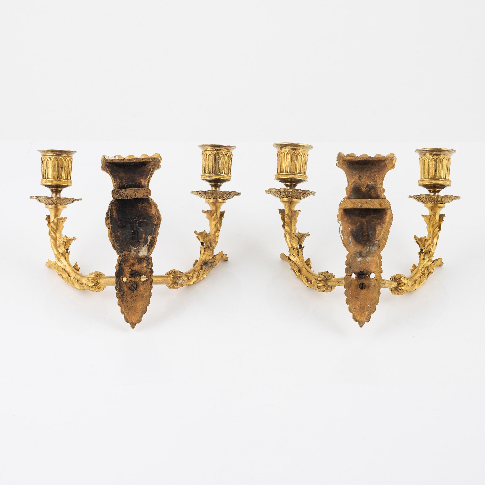 Appliquer, ett par, Empirestil, 1800-tal.