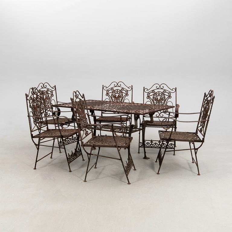 Garden Set, 7 Pieces, 20th Century.