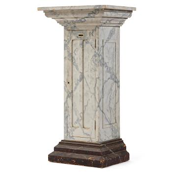 21. A Swedish column-shaped cabinet late 19 th century.